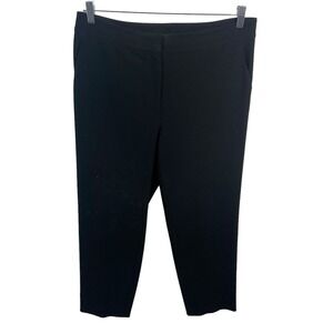 St. John Caviar Womens Pants Black Size 12 Dress‎ Career Pant Triacetate Blend
